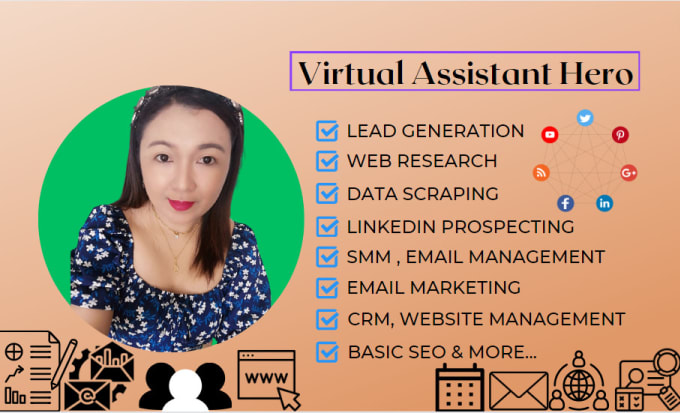 Gig Preview - Be your virtual assistant, VA hero