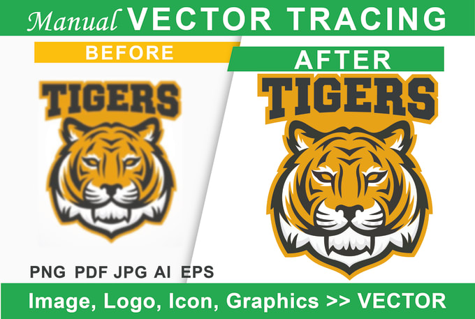 Gig Preview - Convert your logo or image to vector by manual vector tracing