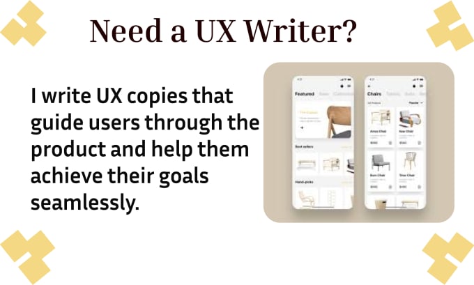 Gig Preview - Write clear, concise, and intuitive UX copywriting