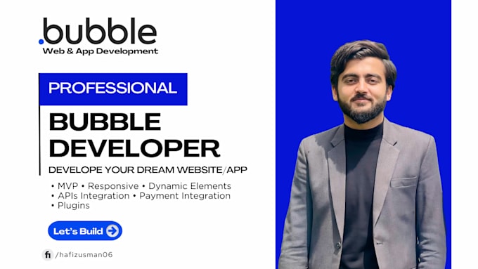 Gig Preview - Develop your dream website or app in bubble io