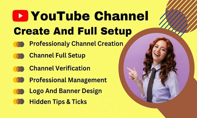 Gig Preview - Create for you a youtube channel with complete SEO