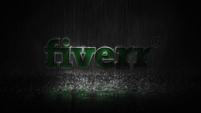 Gig Preview - Make 4k dark style raining animated logo intro video