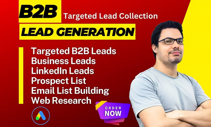 Gig Preview - B2b lead, prospect list building, email finding expert