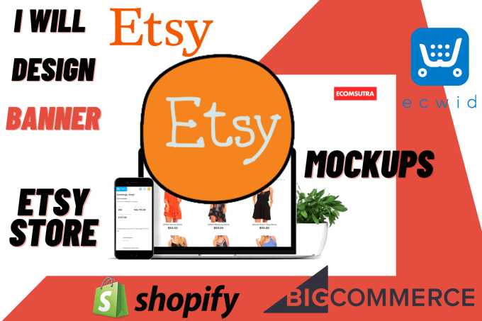 Gig Preview - Design etsy banner, shop banner logo and image mockups