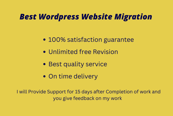 Gig Preview - Migration, transfer, and restore backup files wordpress site