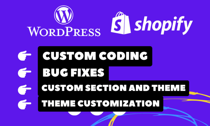 Gig Preview - Fix woocommerce, wordpress, and shopify issues, bugs, and errors swiftly