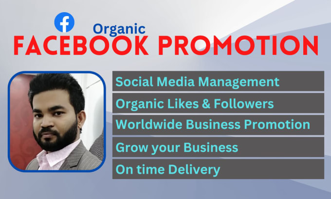 Gig Preview - Do facebook promotion organically with real traffics