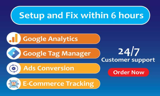 Gig Preview - Setup or fix google tag manager and analytics within 6 hours