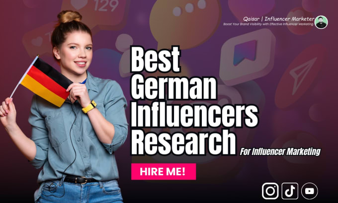 Gig Preview - Find best german influencers for influencer marketing