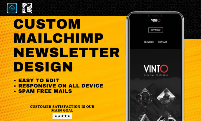 Gig Preview - Design editable mailchimp newsletter template within 24 hours