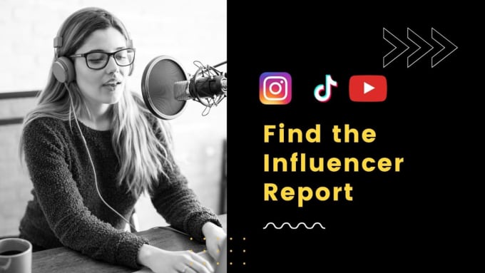 Gig Preview - Find the best influencer for tiktok, instagram, youtube