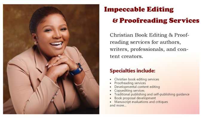 Gig Preview - Do christian book editing and proofreading, christian book editor