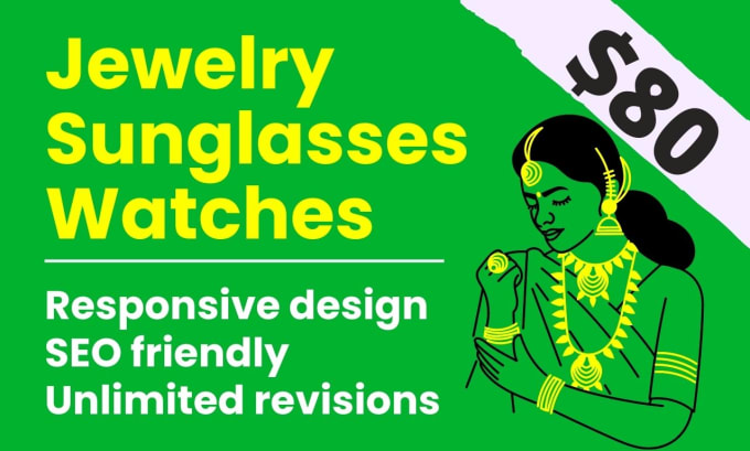 Gig Preview - Make professional jewelry, sunglass, watches website design using wordpress