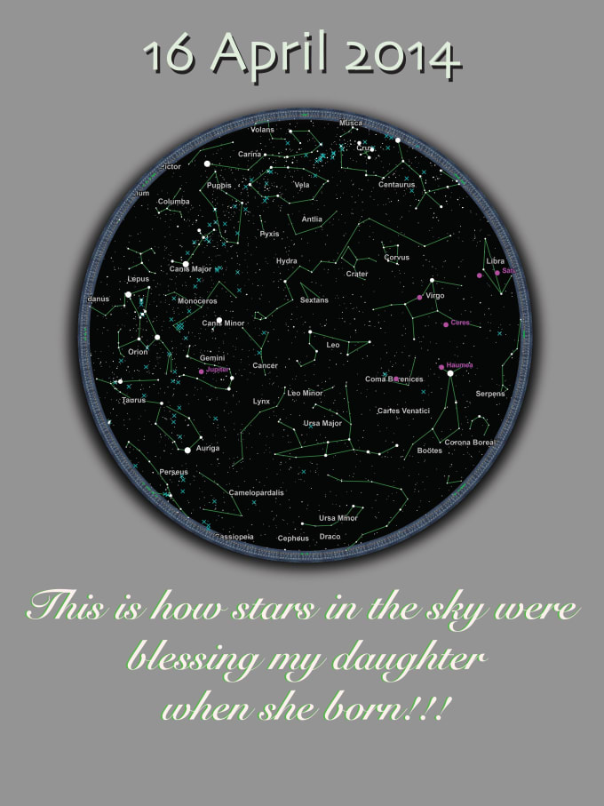 Gig Preview - Create personalized greetings with a star map