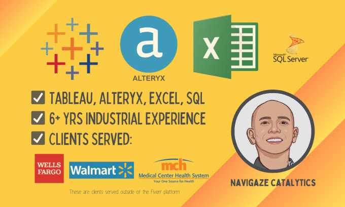 Gig Preview - Clean and visualize your data in alteryx and tableau