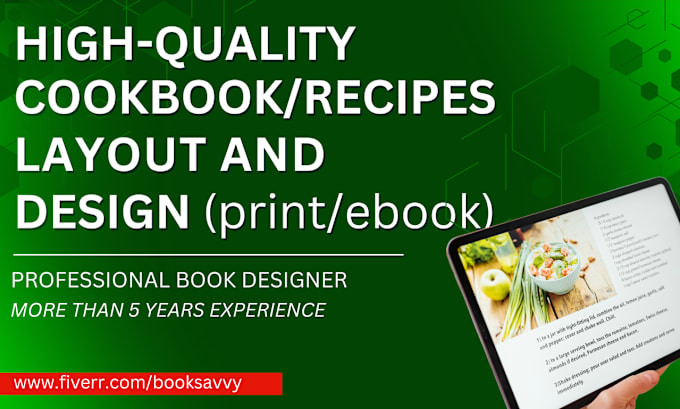 Gig Preview - Professionally format and layout cookbooks and recipes