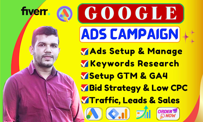 Gig Preview - Setup and manage google ads campaign, ROI focused adwords, PPC campaign