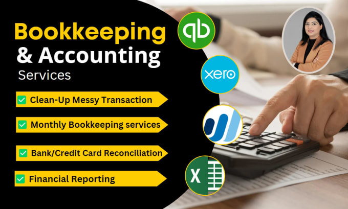 Gig Preview - Quickbooks bookkeeping xero bookkeeping and wave accounting for small businesses