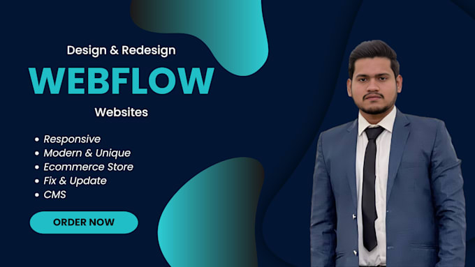 Gig Preview - Design or redesign webflow responsive website professionally