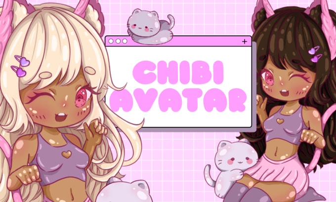 Gig Preview - Create custom cute chibi avatars for you