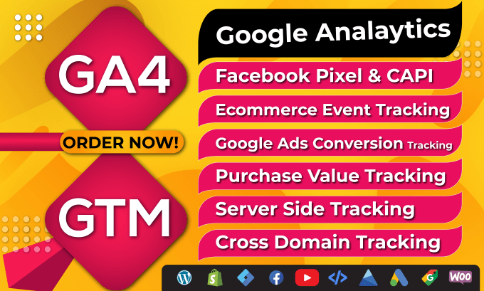 Gig Preview - Set up google analytics 4 and ga4 ecommerce tracking via GTM