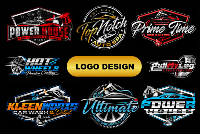 Gig Preview - Design a creative automotive, auto detailing, car wash logo within 12h