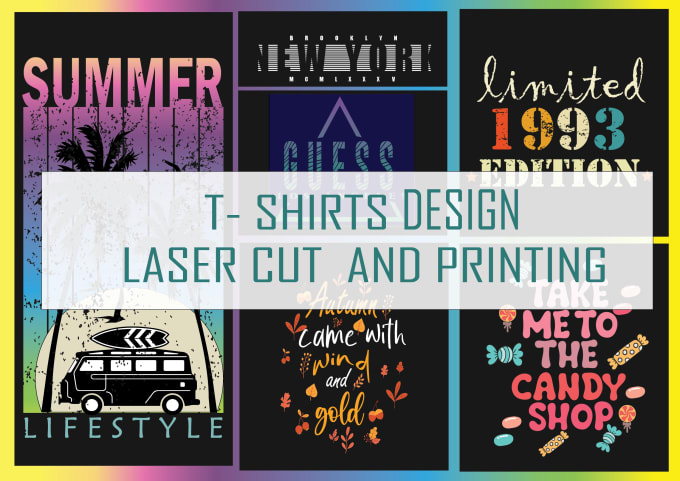 Gig Preview - Do custom typographic t shirt design, laser cut and unique graphic designs