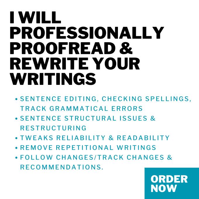 Gig Preview - Professionally proofread and rewrite your english writing