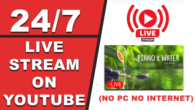 Gig Preview - 24 7 live streaming youtube pre recorded loop video