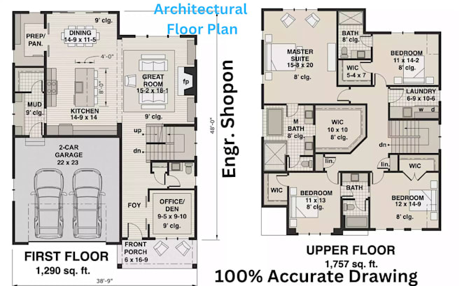 Gig Preview - Redraw floor plans for real estate agents with precision and speed