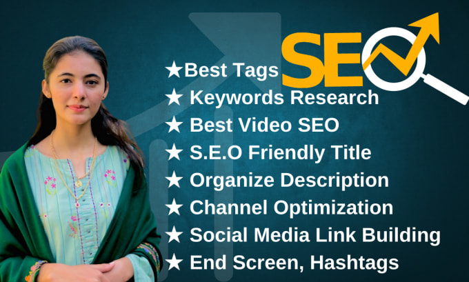 Bestseller - be a youtube video SEO expert, keywords titles, optimized description