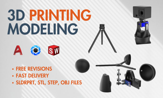 Gig Preview - Make 3d cad model for 3d printing with solidworks