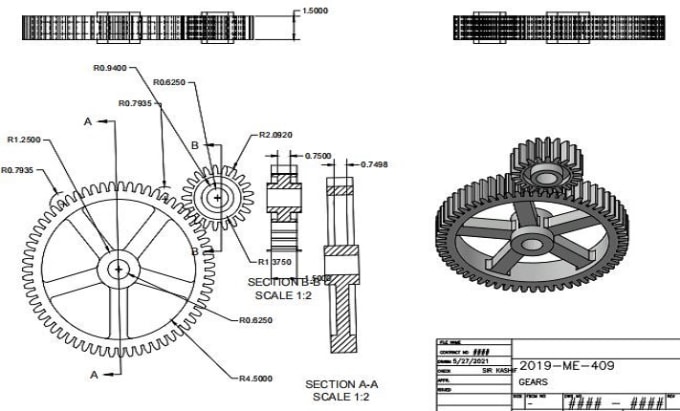 Gig Preview - Design modern  drawings in 2d and 3d of autocad, mechanical designs