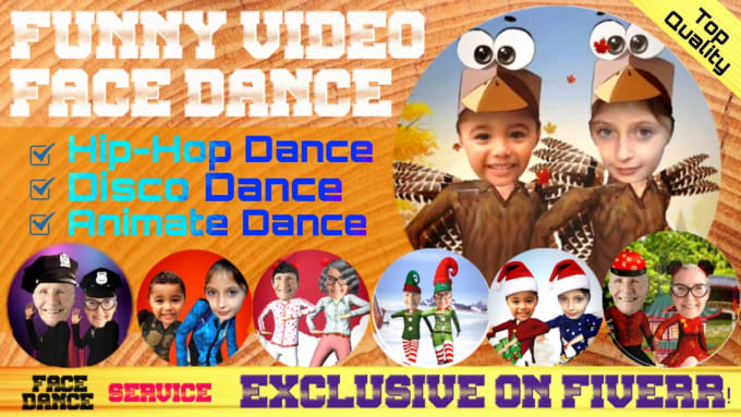 Gig Preview - Create a hilarious face dance video from your photo