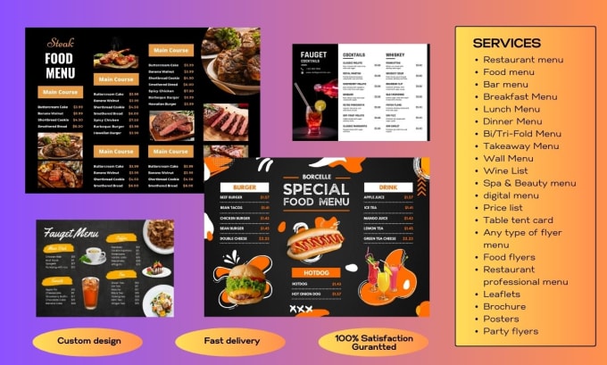 Gig Preview - Design restaurant menu, canva template for you, canva expert