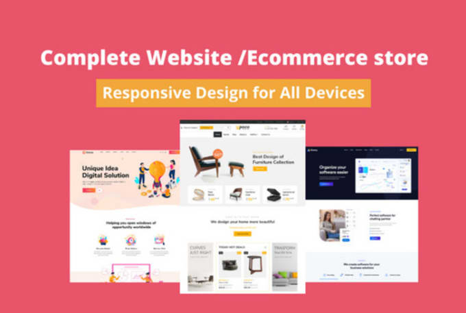 Gig Preview - Create wordpress website or ecommerce store