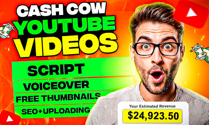 Gig Preview - Create high quality youtube cash cow videos, cash cow videos