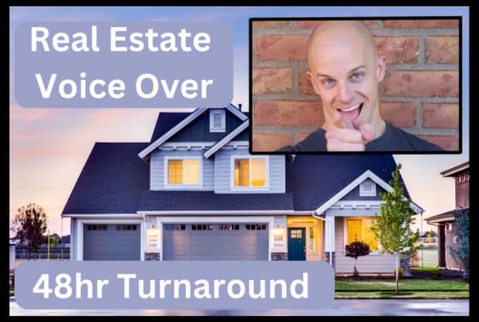 Gig Preview - Create a welcoming male voiceover for your real estate tour