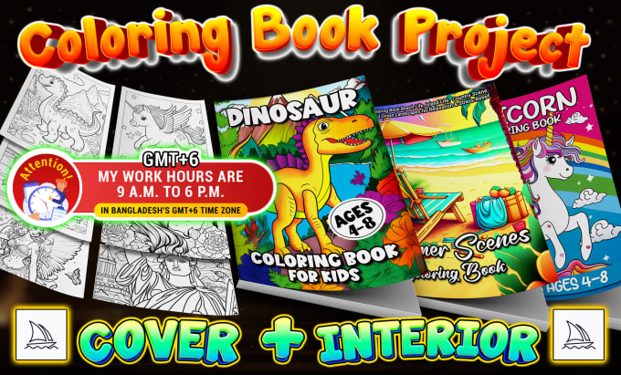 Gig Preview - Create digital coloring pages for amazon KDP and etsy by midjourney