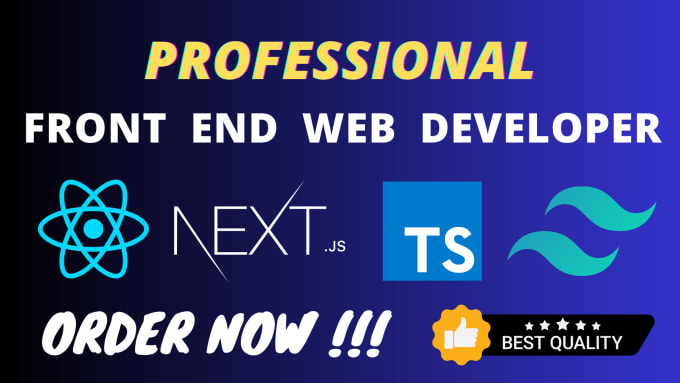 Gig Preview - Be your front end web developer using reactjs, next js 13,typescript,tailwindcss