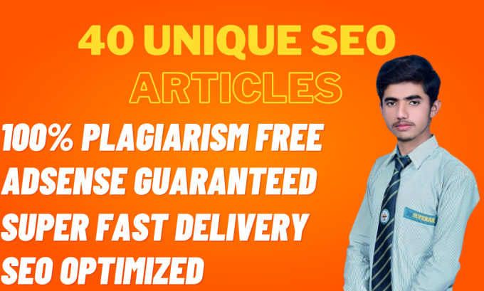 Gig Preview - Write 30 unique bulk SEO articles for google adsense approval