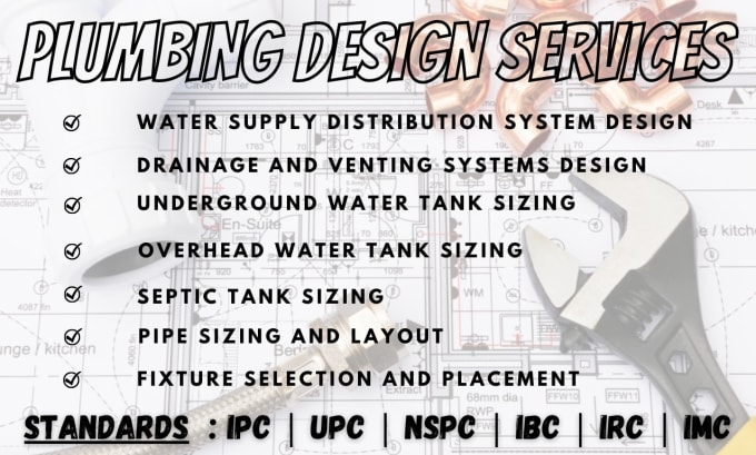 Gig Preview - Design plumbing services for your home or business