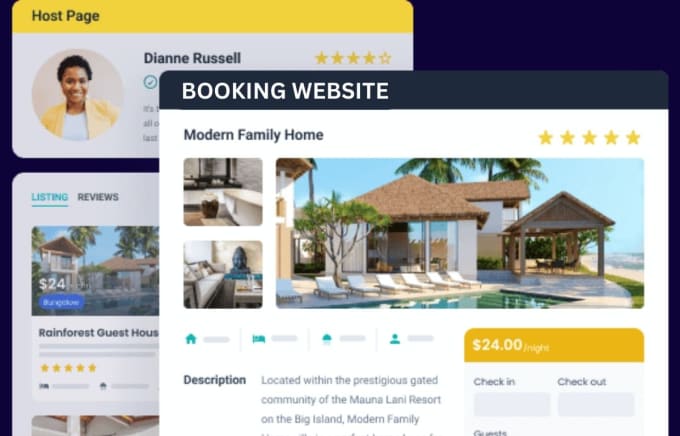 Gig Preview - Create hotel booking website and vacation rental by elementor pro