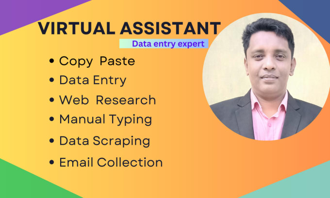 Bestseller - do  virtual assistant data entry and web research copy paste