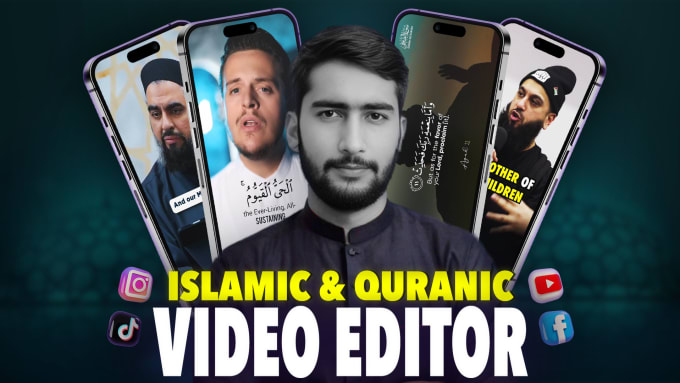 Gig Preview - Edit any islamic videos or quran videos or reels with subtitles