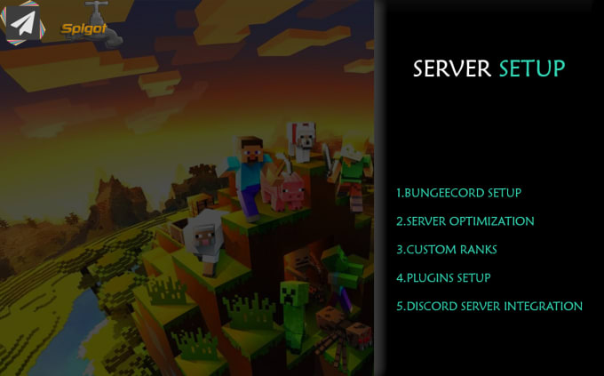 Gig Preview - Setup and develop a custom minecraft server for you