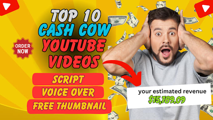 Gig Preview - Create youtube faceless cash cow videos