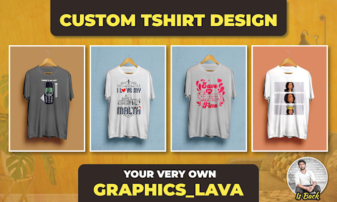 Gig Preview - Create custom t shirt design within 12 hours