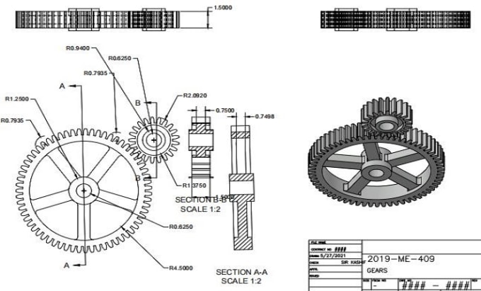 Gig Preview - Design creative and modern drawings of 2d and 3d autocad and mechanical designs