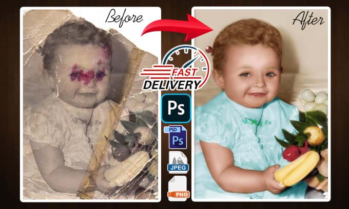 Gig Preview - Old photo restoration, repair, colorizing, and enhance